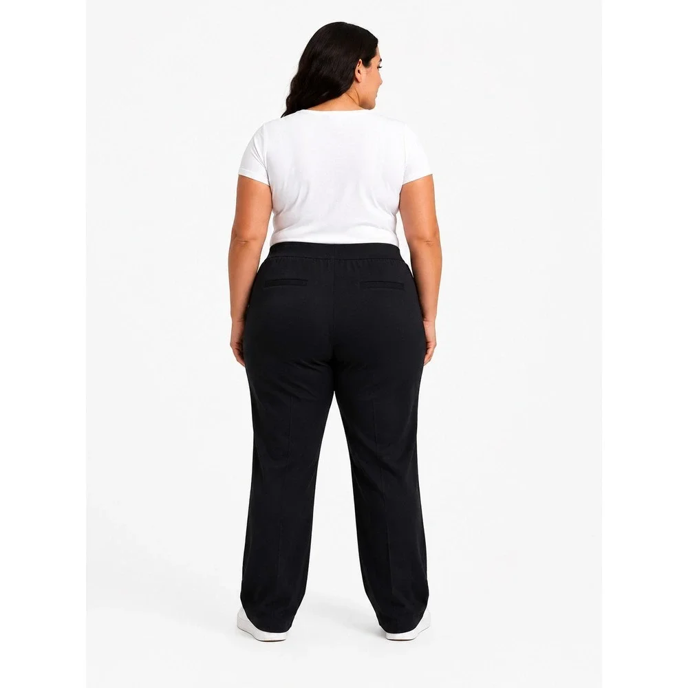 ISAAC MIZRAHI LIVE! NEW Pull On Stretch Pintuck Black Size 3XT #57M - Picture 3 of 8